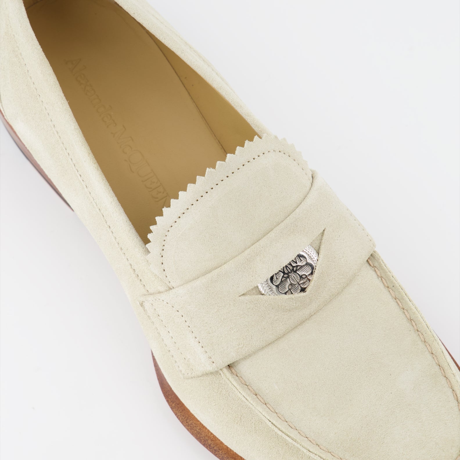 Loafer Mocassins en suède Alexander McQueen Beige Homme