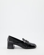 Loafer Mocassins vernis Prada Schwarz Femme