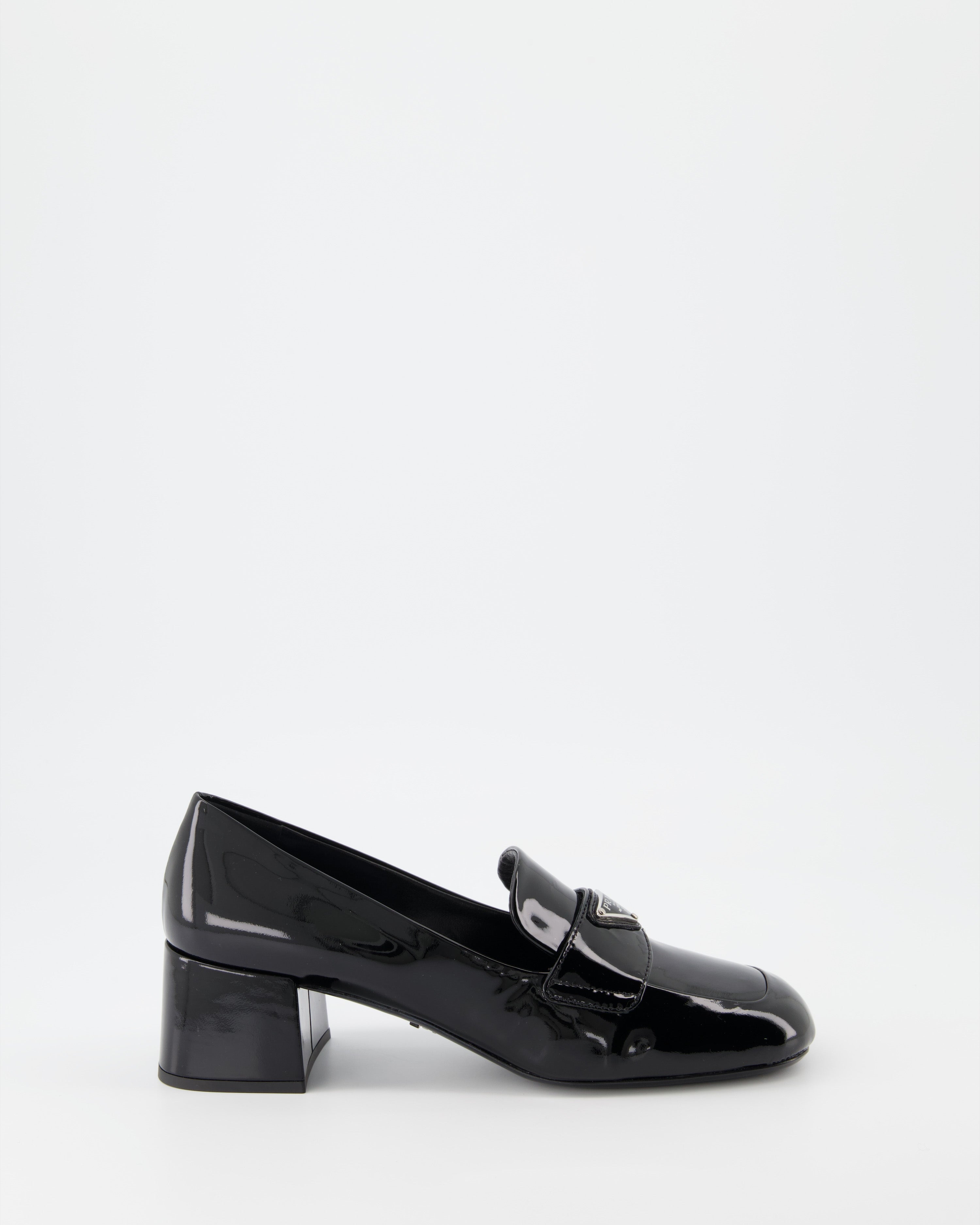 Loafer Mocassins vernis Prada Schwarz Femme