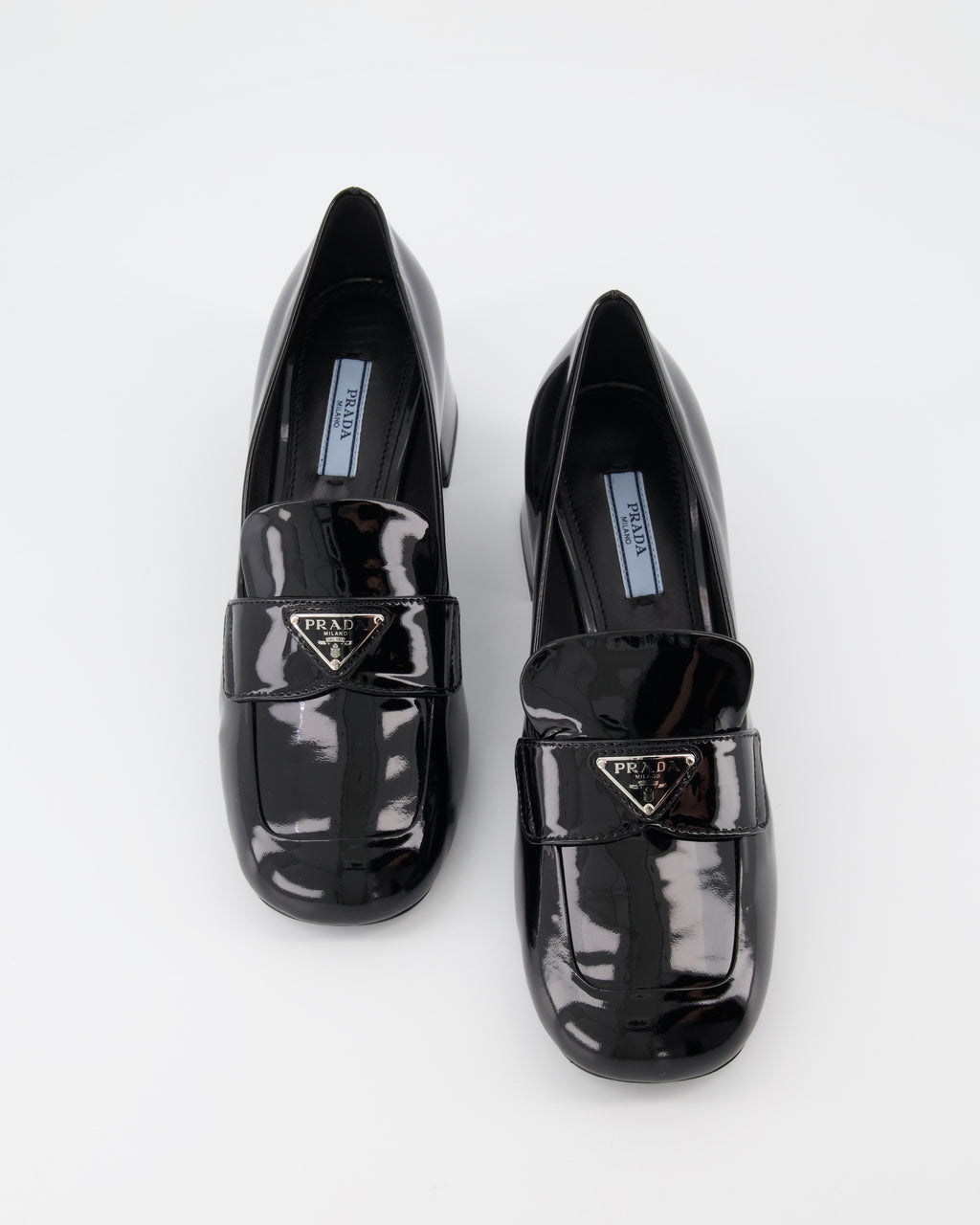 Loafer Mocassins vernis Prada Schwarz Femme