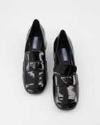 Loafer Mocassins vernis Prada Schwarz Femme