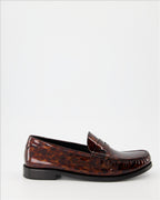 Loafers Tortoiseshell print loafers Saint Laurent Brown Man