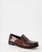 Loafers Tortoiseshell print loafers Saint Laurent Brown Man