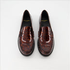 Loafers Tortoiseshell print loafers Saint Laurent Brown Man