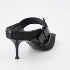 Mules à boucle Punk à bride noirs