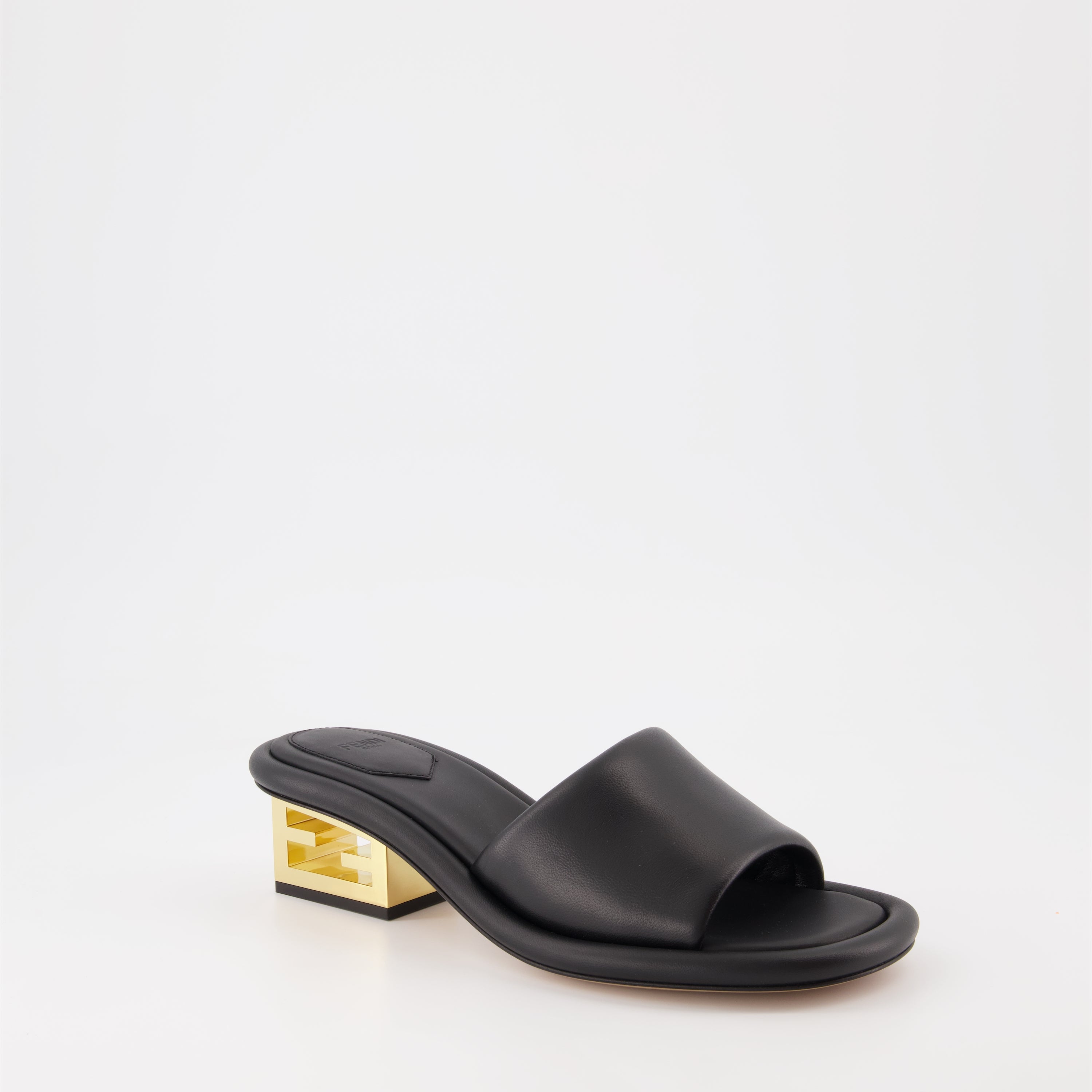 Mules Baguette en cuir noir