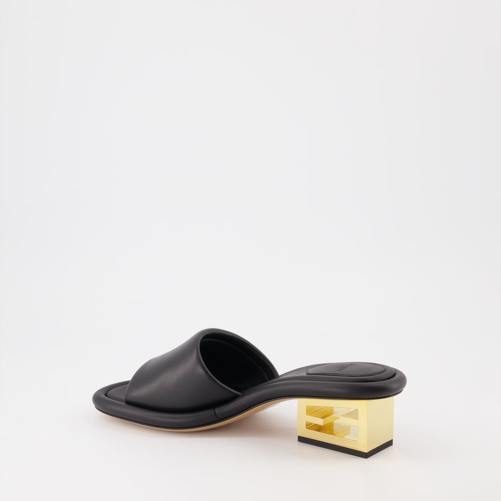 Mules Baguette en cuir noir