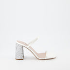 Chaussures ouvertes Mules à paillettes Miu Miu Blanc Femme