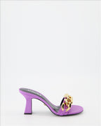 Open shoes Chain Mules Versace Purple Women