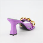 Open shoes Chain Mules Versace Purple Women