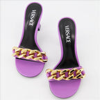 Open shoes Chain Mules Versace Purple Women