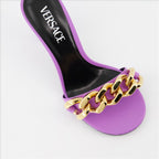 Open shoes Chain Mules Versace Purple Women