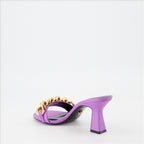 Open shoes Chain Mules Versace Purple Women