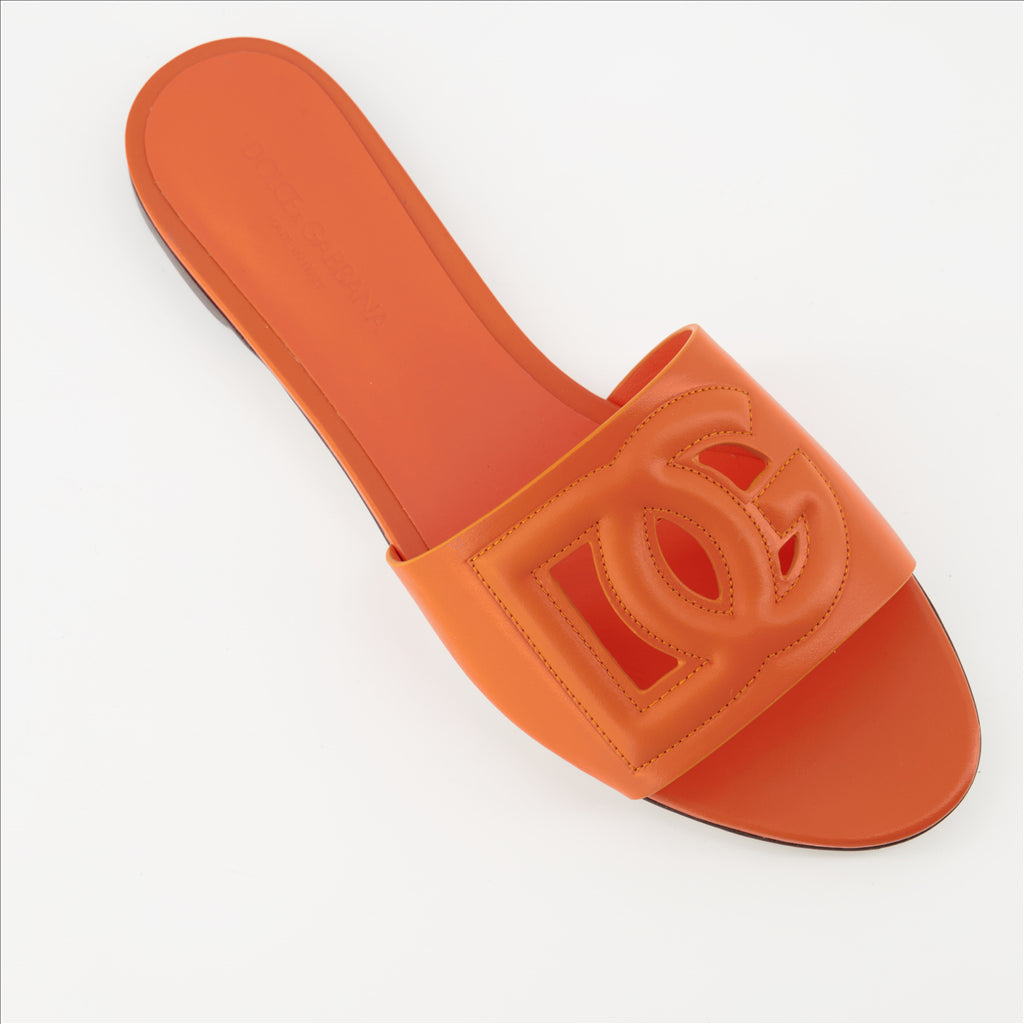 Chaussures ouvertes Mules DG Dolce & Gabbana Orange Femme