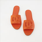 Chaussures ouvertes Mules DG Dolce & Gabbana Orange Femme