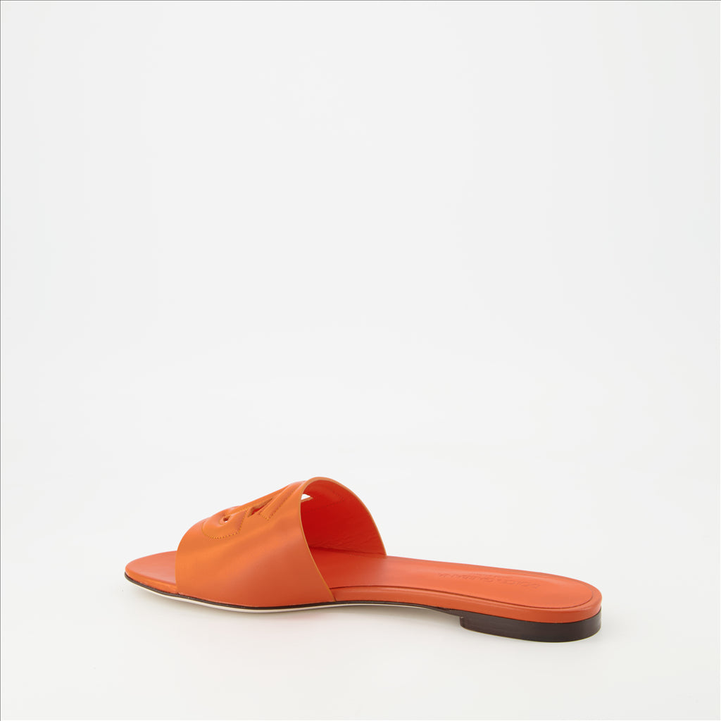 Chaussures ouvertes Mules DG Dolce & Gabbana Orange Femme