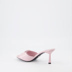 Open shoes Leather mules Prada Pink Women