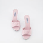 Open shoes Leather mules Prada Pink Women