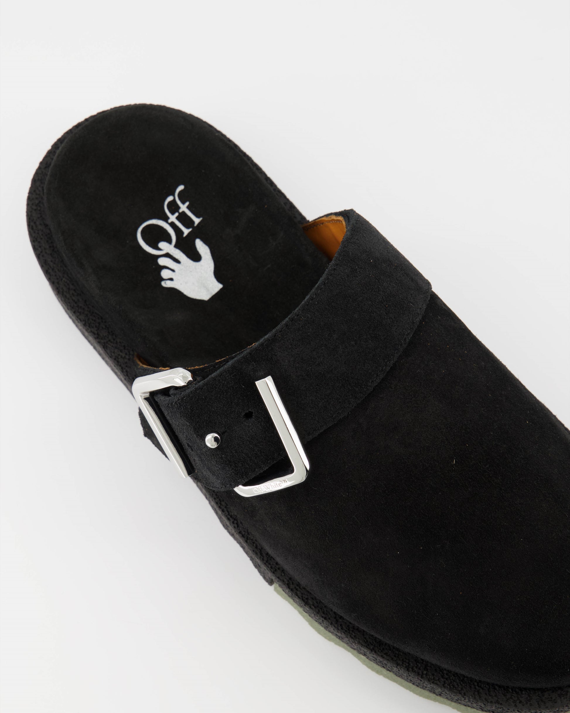 Chaussures ouvertes Mules en daim Off-White Noir Homme