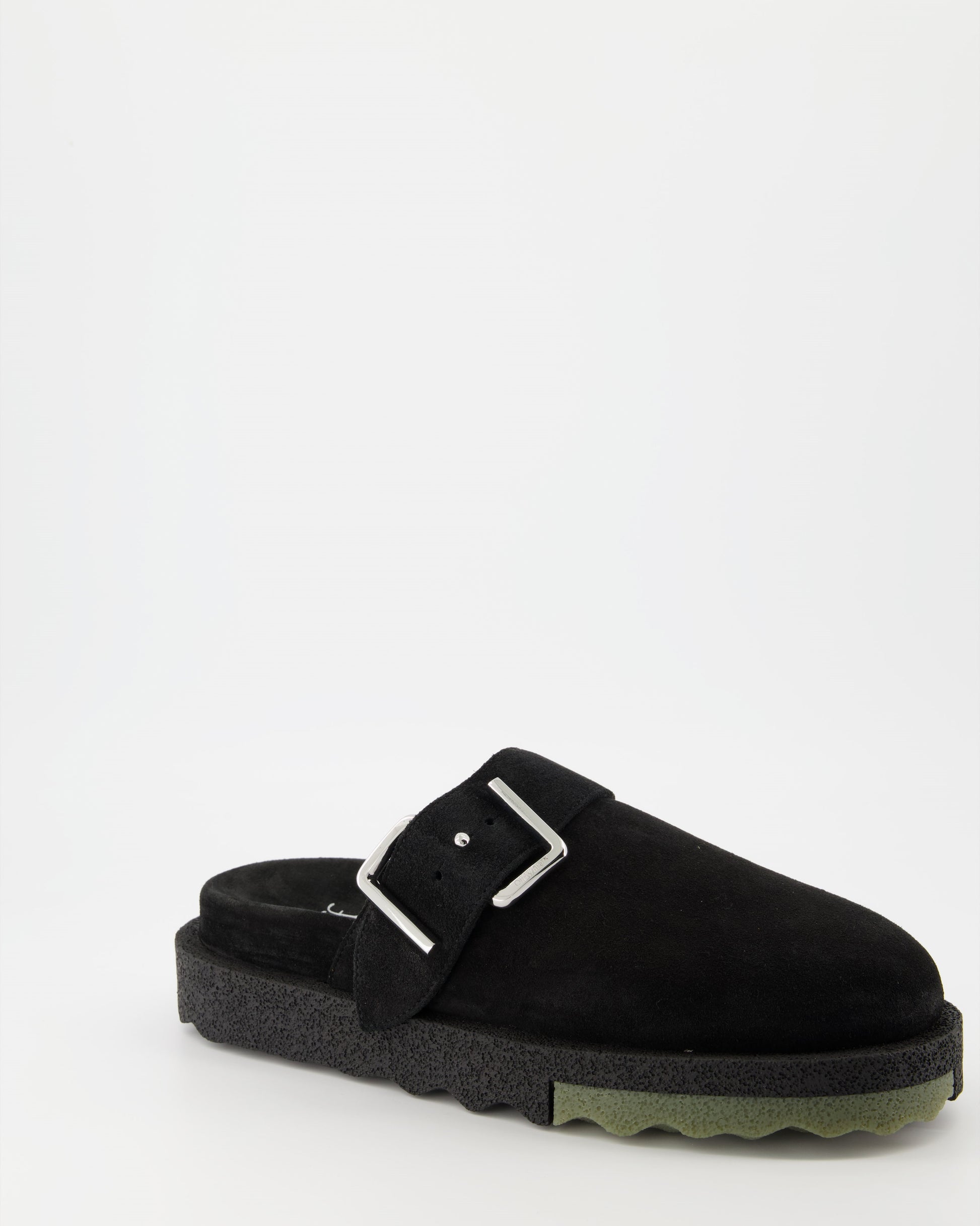Chaussures ouvertes Mules en daim Off-White Noir Homme