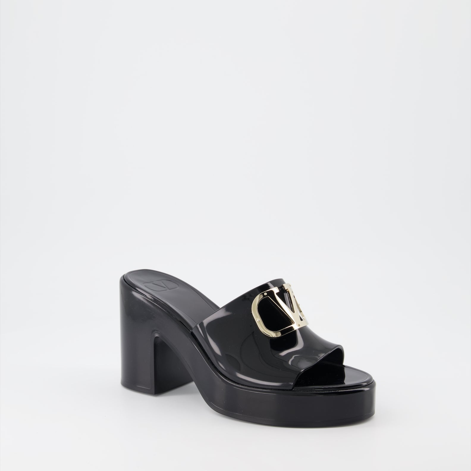 Zapatos abiertos Mules VLogo Valentino Garavani Negro Femme