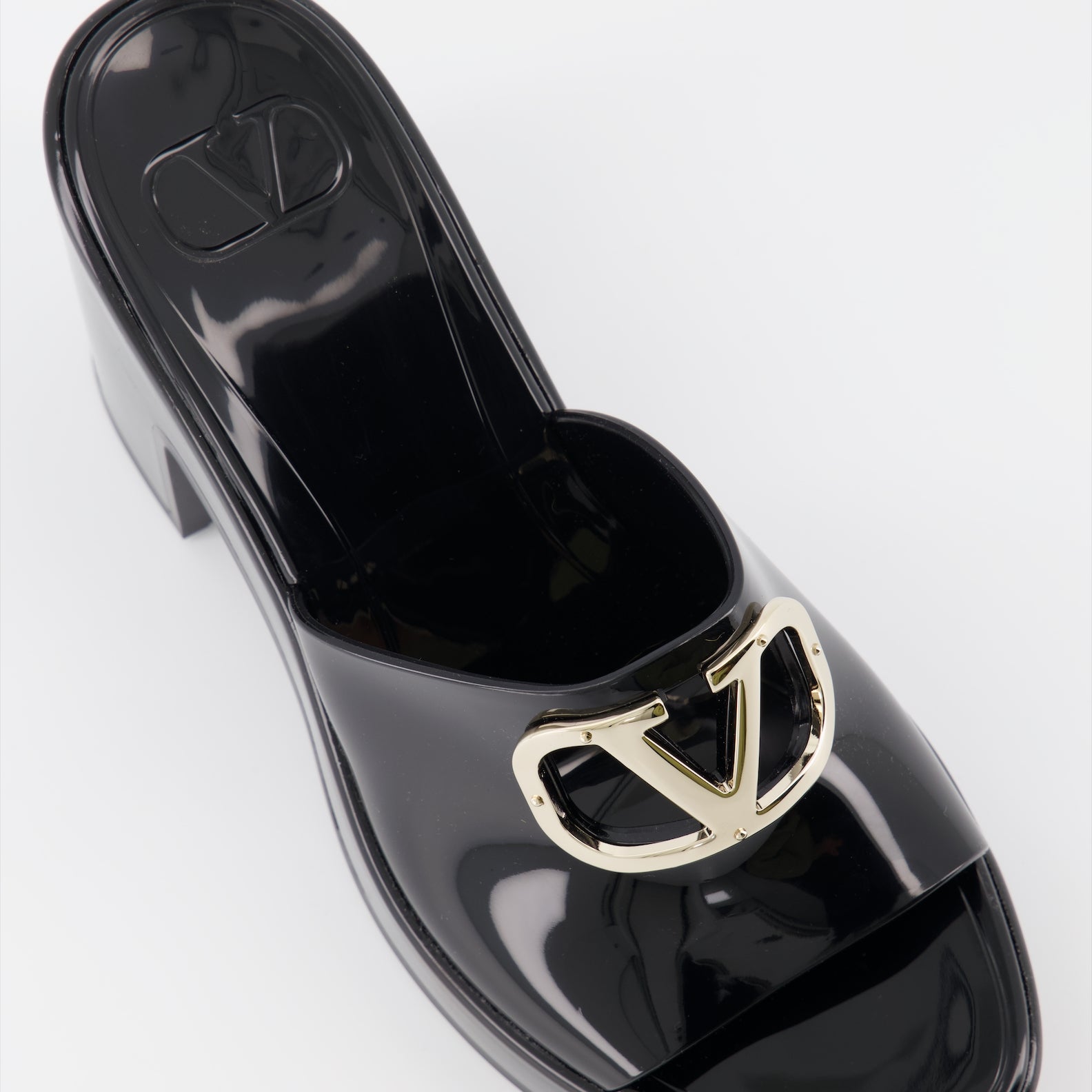 Zapatos abiertos Mules VLogo Valentino Garavani Negro Femme