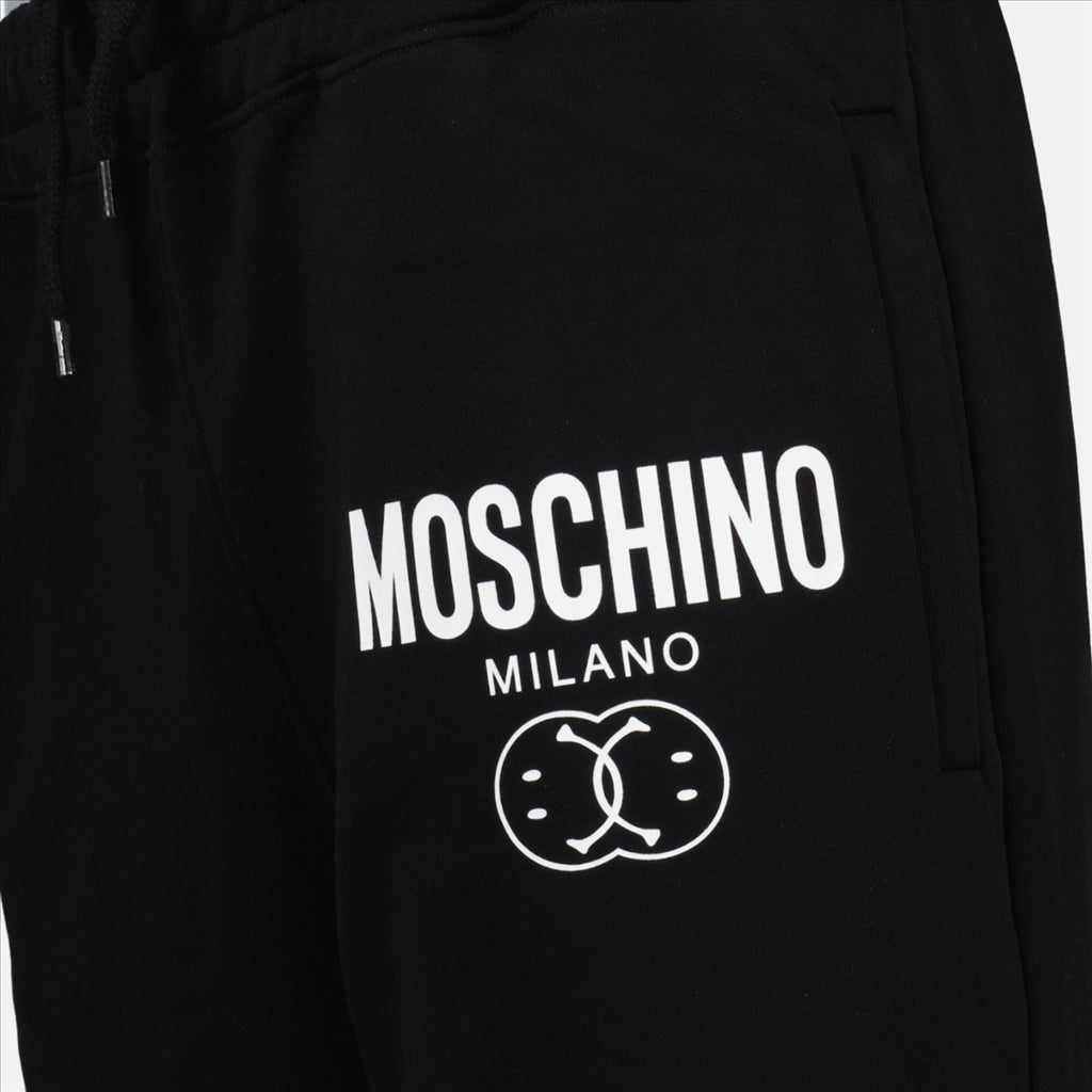 Pantalons Pantalon à logo Moschino Noir Homme