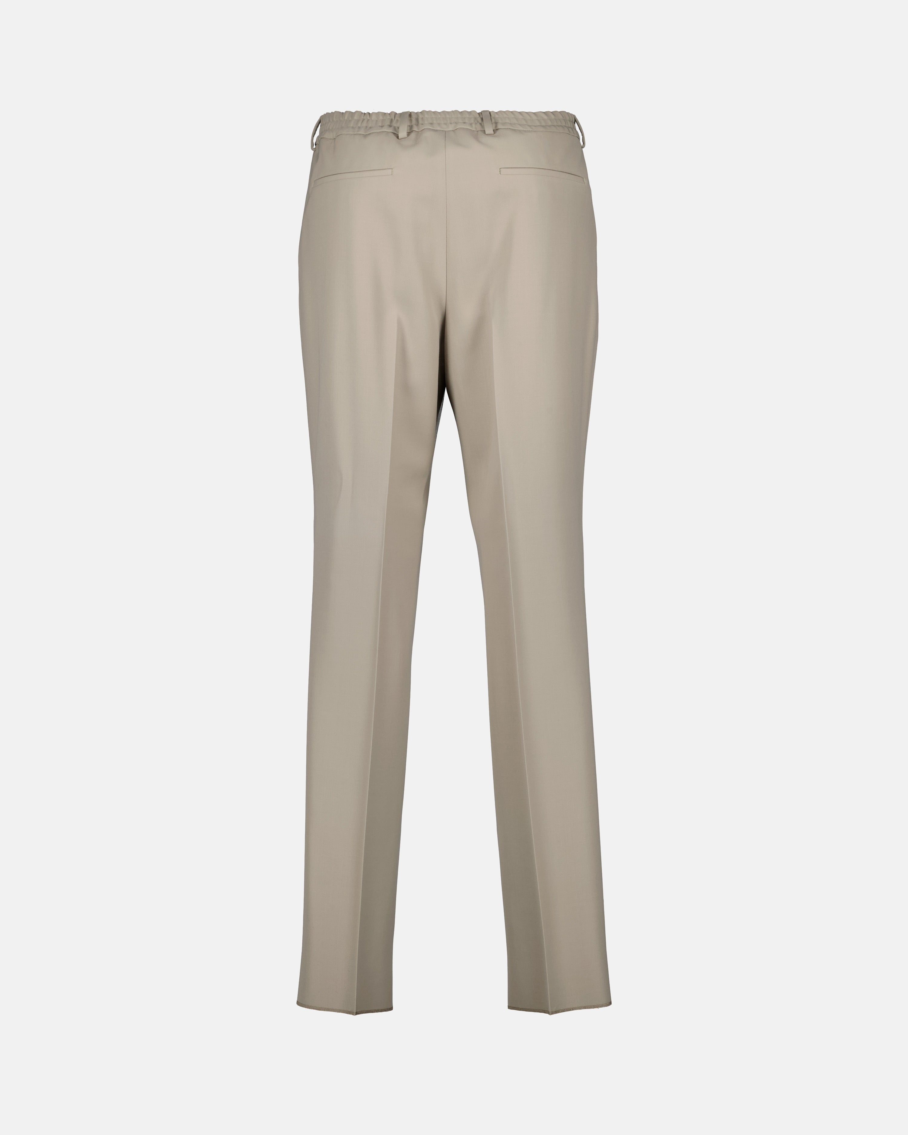 Pants Pleated Trousers Fendi Beige Men
