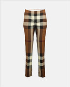 Hosen Pantalon à carreaux Burberry Braun Femme