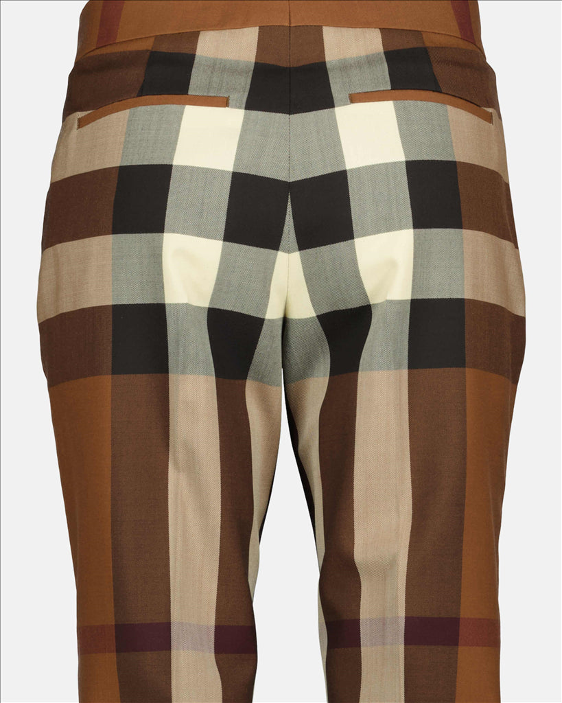 Hosen Pantalon à carreaux Burberry Braun Femme