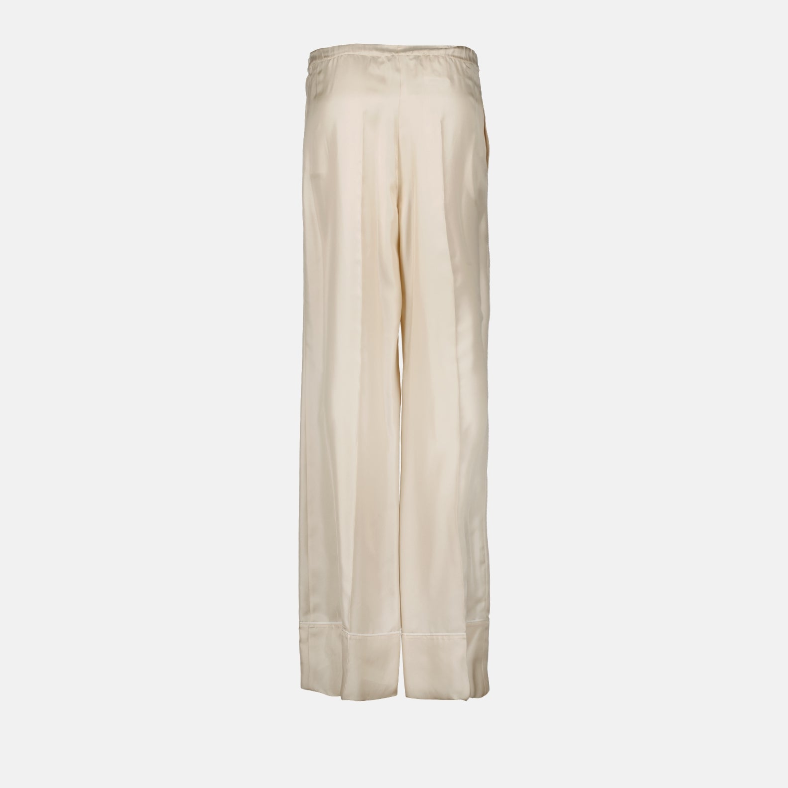 Pantalons Pantalon en soie Prada Beige Femme