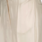 Pantalons Pantalon en soie Prada Beige Femme