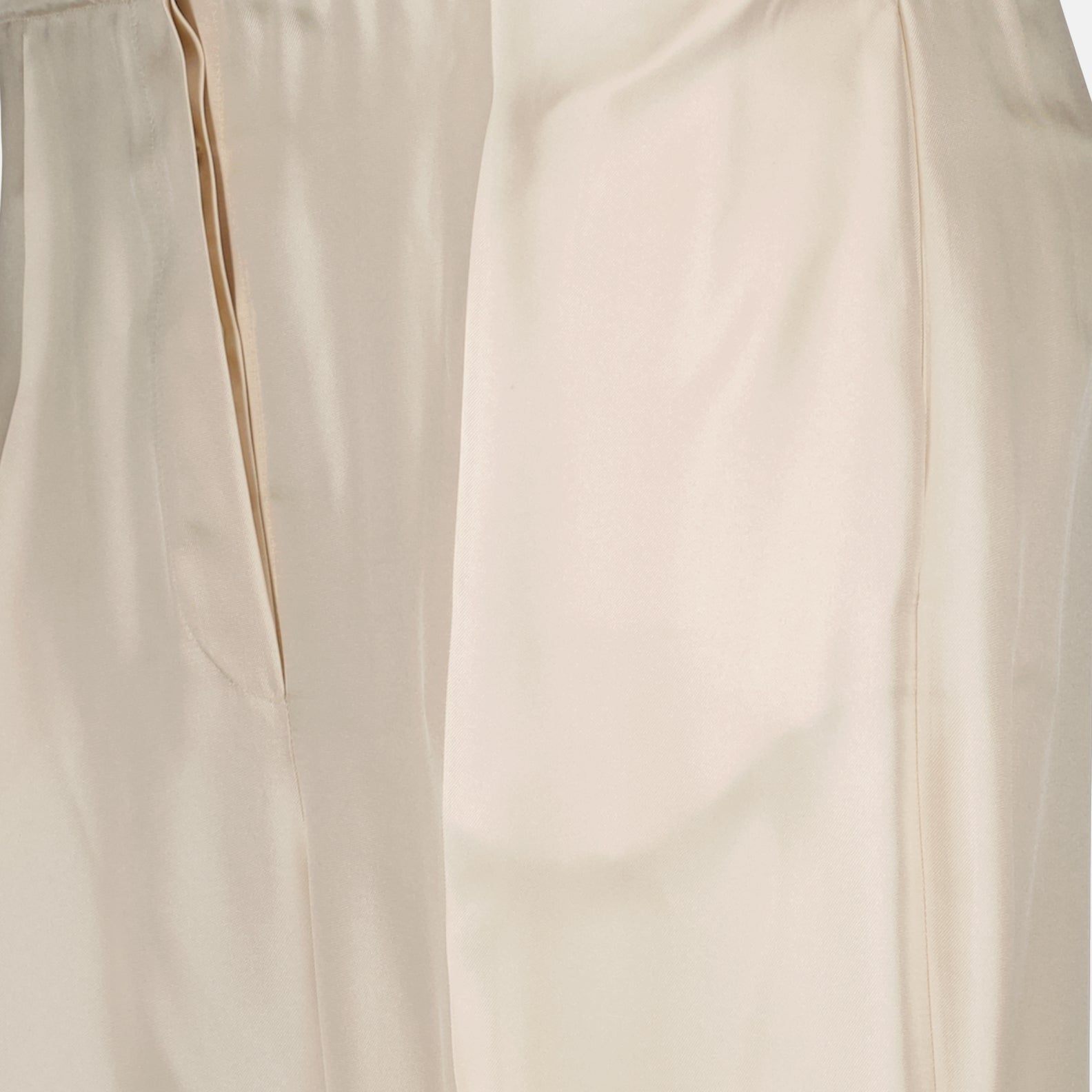 Pantalons Pantalon en soie Prada Beige Femme