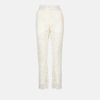 Pantalon blanc en dentelle