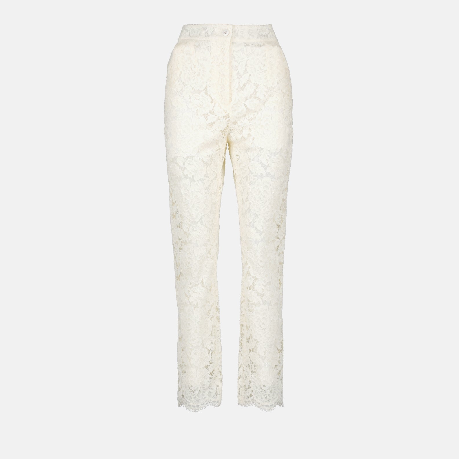 Pantalon blanc en dentelle