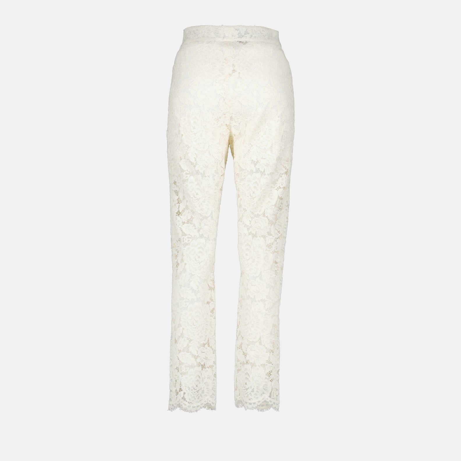 Pantalon blanc en dentelle