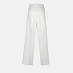 Hosen Pantalon droit Ami PARIS Weiß Femme