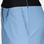 Pantalons Pantalon droit en laine MSGM Bleu Femme