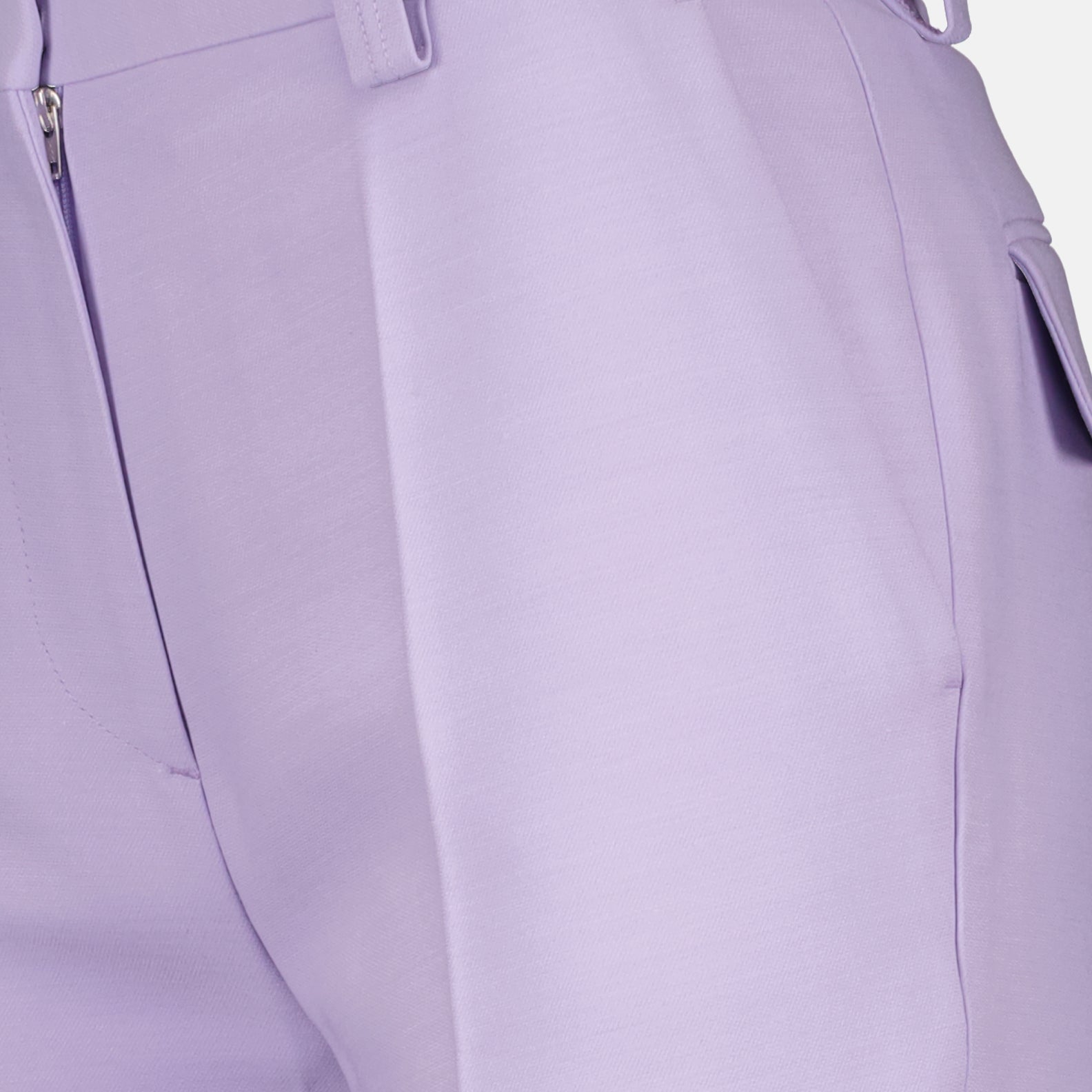 Pants Straight-leg pants in textured wool Victoria Beckham Purple Women