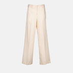 Pants Straight viscose pants MSGM White Women
