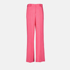 Pantalons Pantalon droit en viscose MSGM Rose Femme