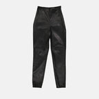 Hosen Pantalon en cuir Prada Schwarz Femme