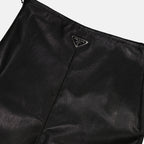 Hosen Pantalon en cuir Prada Schwarz Femme