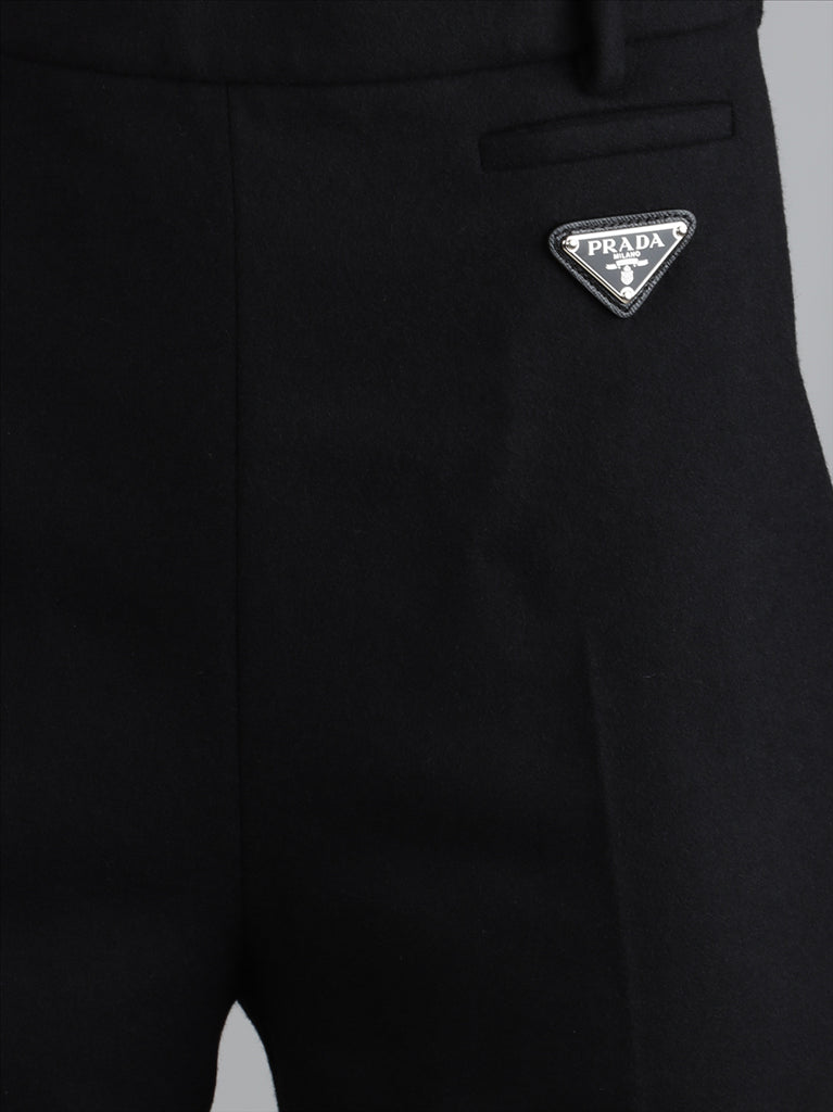 Pants Wool pants Prada Black Women