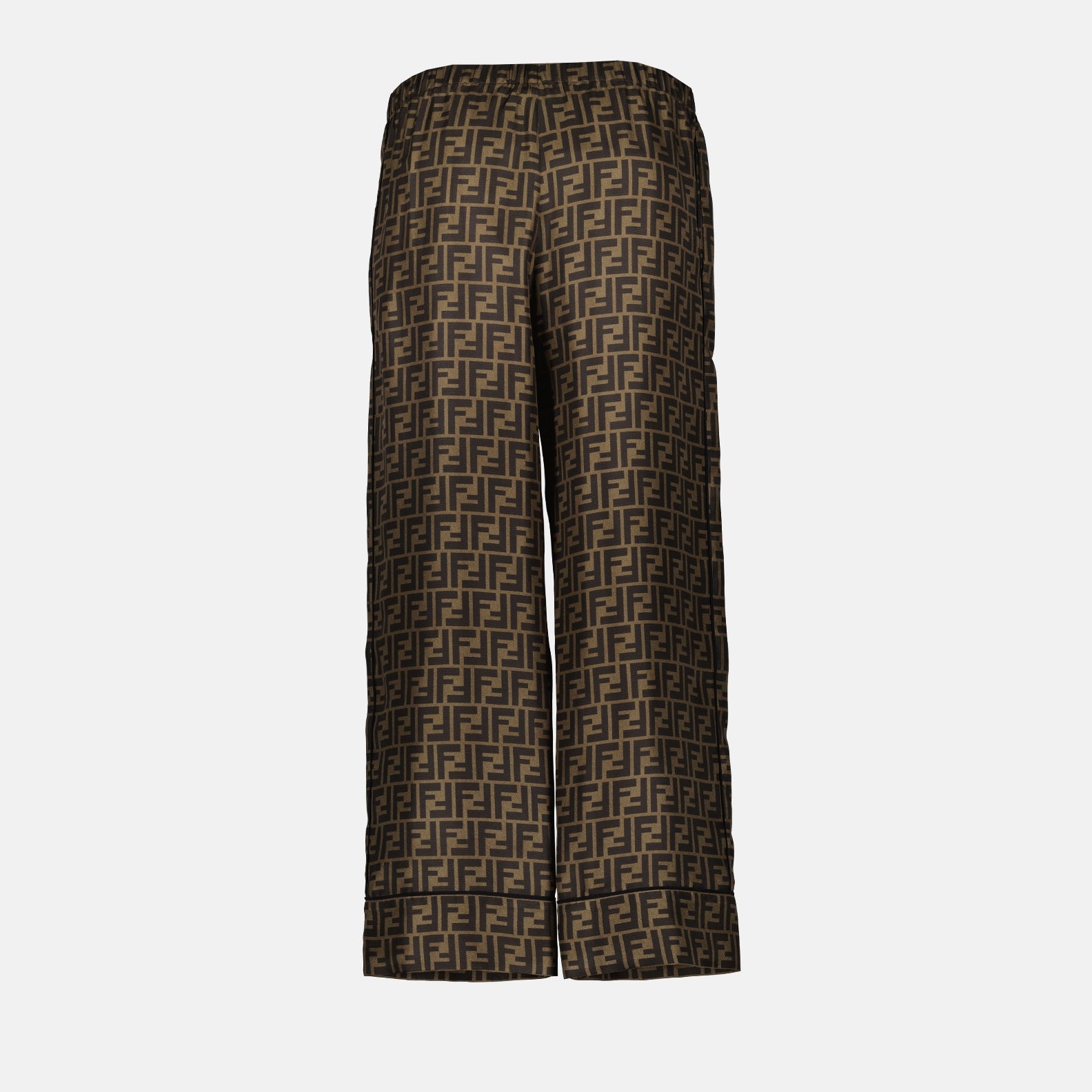 Pantalones Pantalon en sergé Fendi Marrón Femme