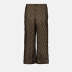 Pantalones Pantalon en sergé Fendi Marrón Femme