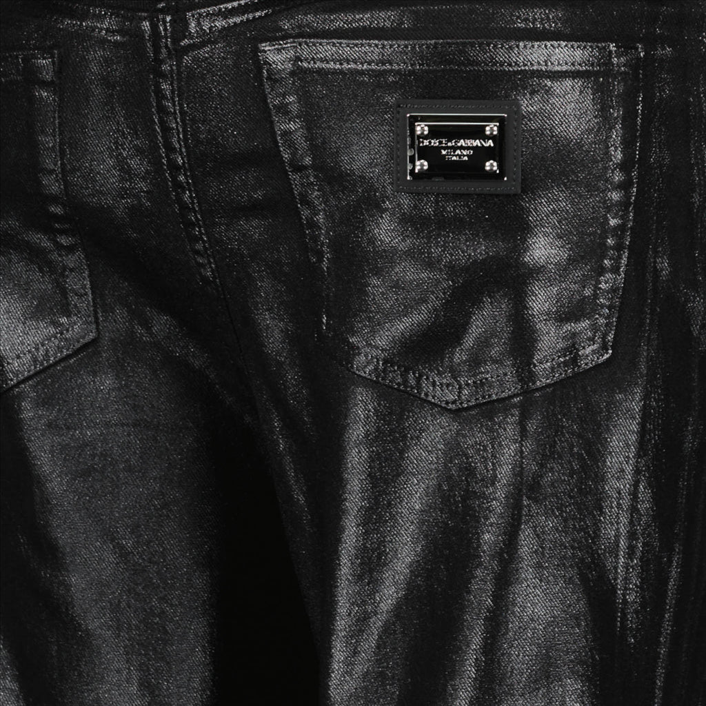 Pantalons Pantalon en simili cuir Dolce & Gabbana Noir Femme