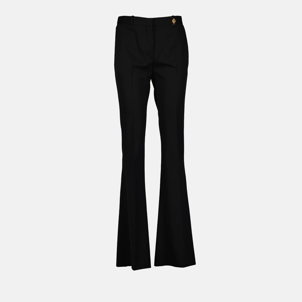 Hosen Pantalon évasé Versace Schwarz Femme