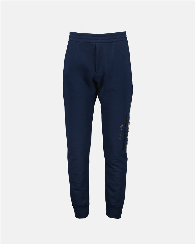 Hosen Pantalon Graffiti Alexander McQueen Blau Homme