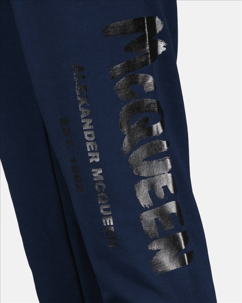 Hosen Pantalon Graffiti Alexander McQueen Blau Homme